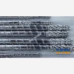 杰德 PVC收縮膜擠出機(jī)雙合金機(jī)筒螺桿 螺桿鍍硬鉻 支持定制  高產(chǎn)節(jié)能-舟山市杰德機(jī)械有限公司，擠出機(jī)螺桿，注塑機(jī)螺桿，舟山螺桿，螺桿廠