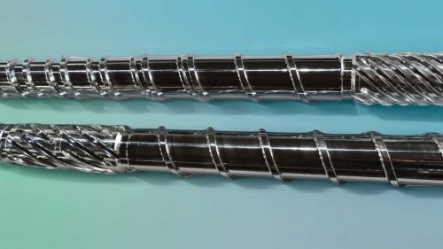 PVC收縮膜擠出機(jī)雙合金機(jī)筒加雙合金螺桿加鍍硬鉻